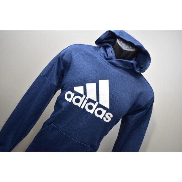 Adidas Hoodie CimaWarm Blue Performance Athletic Mens Size Small - Picture 5 of 9